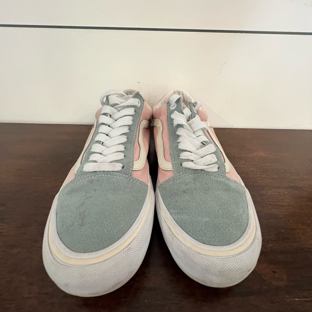 Vans sk8-Hi Pro Washout Blue/Antique checkered Sole Low Top - Picture 5 of 6